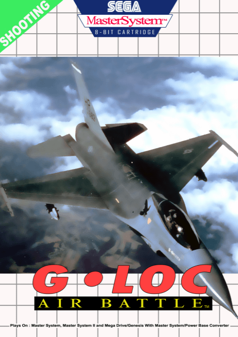 G-LOC Air Battle box art for Sega Master System